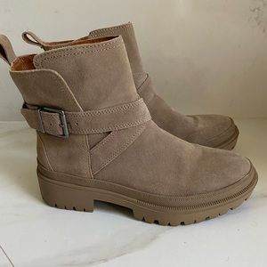 Lucky Brand Elyton chunky Leather ankle boots Women’s size 9.5M